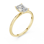 1.00 CTW 18K White Gold Emerald VVS1 Moissanite Solitaire Ring