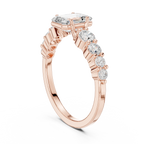 1.48 CTW 14K Gold Emerald Cut VVS Lab Diamond Anniversary Ring