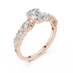 1.48 CTW 14K Gold Emerald Cut VVS Lab Diamond Anniversary Ring