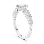 1.48 CTW 14K Gold Emerald Cut VVS Lab Diamond Anniversary Ring
