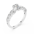 1.48 CTW 14K Gold Emerald Cut VVS Lab Diamond Anniversary Ring