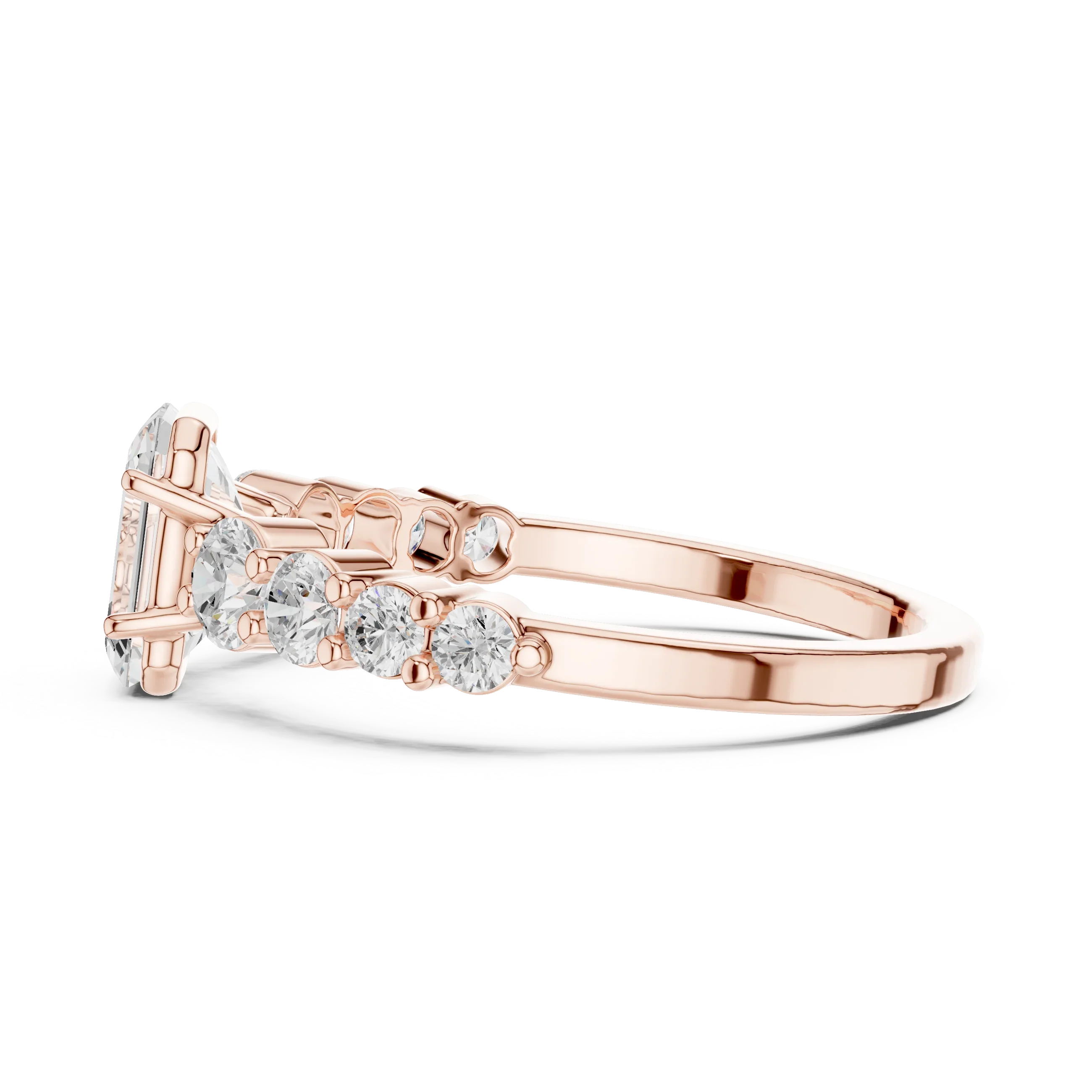 1.48 CTW 14K Gold Emerald Cut VVS Lab Diamond Anniversary Ring
