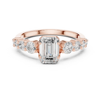 1.48 CTW 14K Gold Emerald Cut VVS Lab Diamond Anniversary Ring