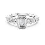 1.48 CTW 14K Gold Emerald Cut VVS Lab Diamond Anniversary Ring