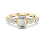 1.48 CTW 14K Gold Emerald Cut VVS Lab Diamond Anniversary Ring