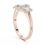 1.86 CTW Three Stone Emerald Lab Diamond Engagement Ring