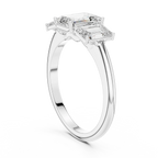 1.86 CTW Three Stone Emerald Lab Diamond Engagement Ring