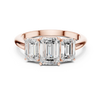 1.86 CTW Three Stone Emerald Lab Diamond Engagement Ring