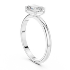 1.00 CT Emerald 14K Gold VVS1 Lab Diamond Solitaire Ring