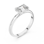 1.00 CT Emerald 14K Gold VVS1 Lab Diamond Solitaire Ring