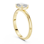 1.00 CT Emerald 14K Gold VVS1 Lab Diamond Solitaire Ring