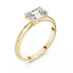 1.00 CT Emerald 14K Gold VVS1 Lab Diamond Solitaire Ring