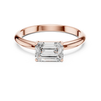 1.00 CT Emerald 14K Gold VVS1 Lab Diamond Solitaire Ring