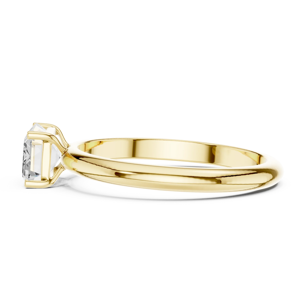 1.00 CT Emerald 14K Gold VVS1 Lab Diamond Solitaire Ring