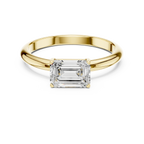 1.00 CT Emerald 14K Gold VVS1 Lab Diamond Solitaire Ring