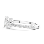 Trilliant Emerald Diamond Engagement Wedding Ring