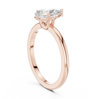 1.00 CT Pear White Gold VVS1 Moissanite Solitaire Diamond Ring