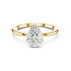1.00 CT Pear White Gold VVS1 Moissanite Solitaire Diamond Ring