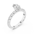 Pear Cut Certified Lab-Grown Diamond 1.00ct Solitaire Twisted Rope Ring
