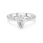 Pear Cut Certified Lab-Grown Diamond 1.00ct Solitaire Twisted Rope Ring