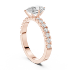 1.49 CTW Pear Diamond White Gold Moissanite Engagement Ring