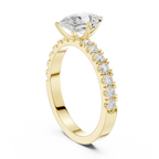 1.49 CTW Pear Diamond White Gold Moissanite Engagement Ring