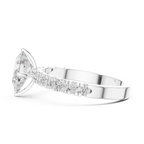 1.49 CTW Pear Diamond White Gold Moissanite Engagement Ring