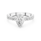1.49 CTW Pear Diamond White Gold Moissanite Engagement Ring