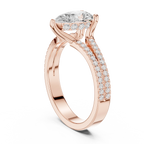 10K White Gold Split Shank 1.34 CTW Pear VVS1 Moissanite Engagement Ring