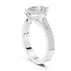 10K White Gold Split Shank 1.34 CTW Pear VVS1 Moissanite Engagement Ring