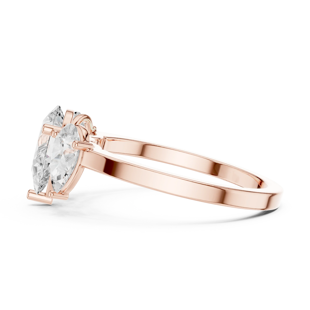 1.82 CTW Three Stone Pear D Color VVS1 10K White Gold Lab Grown Diamond Bridal Ring
