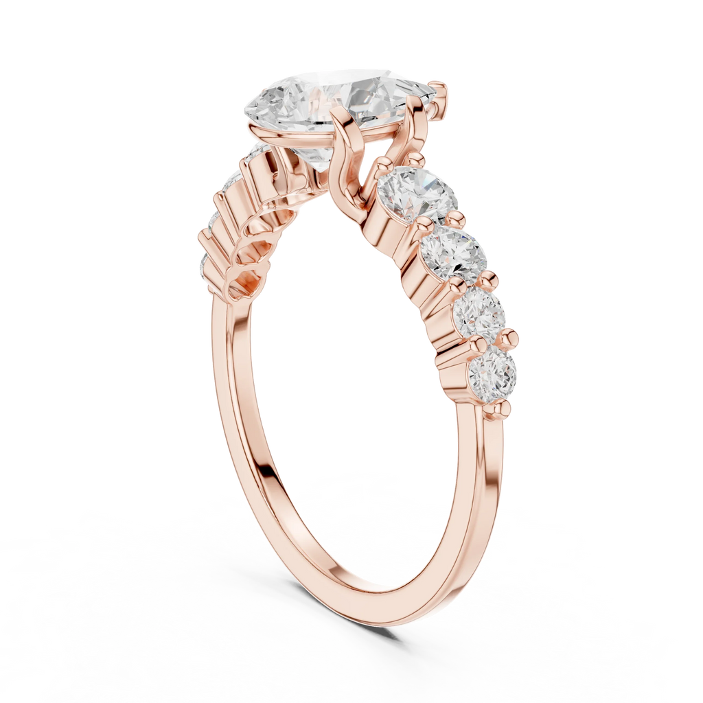 IGI Certified 1 Carat Pear Cut Lab Grown Diamond Wedding Ring