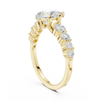 IGI Certified 1 Carat Pear Cut Lab Grown Diamond Wedding Ring