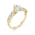 IGI Certified 1 Carat Pear Cut Lab Grown Diamond Wedding Ring