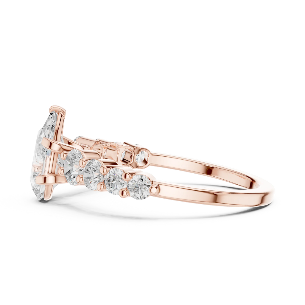 IGI Certified 1 Carat Pear Cut Lab Grown Diamond Wedding Ring