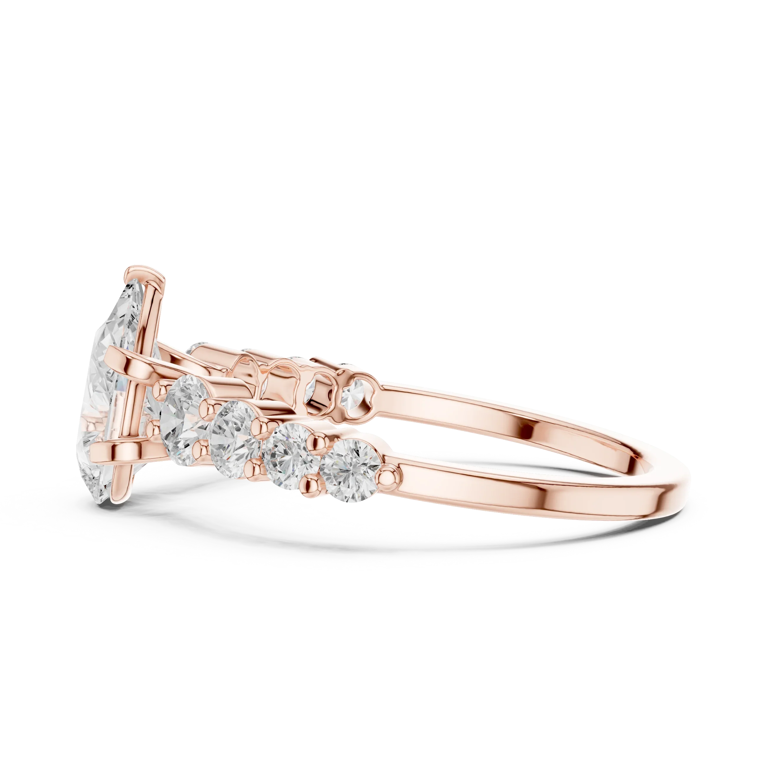 IGI Certified 1 Carat Pear Cut Lab Grown Diamond Wedding Ring