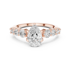 IGI Certified 1 Carat Pear Cut Lab Grown Diamond Wedding Ring