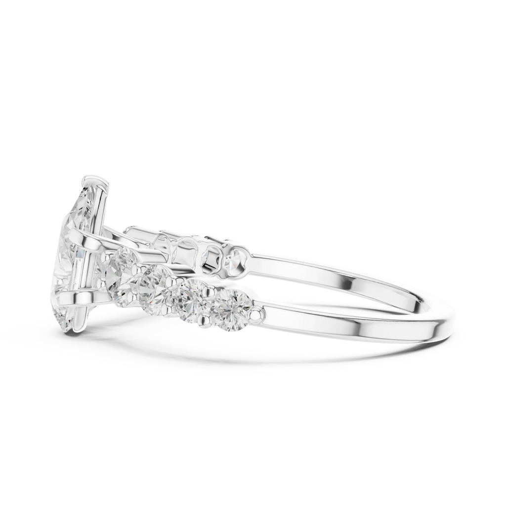 IGI Certified 1 Carat Pear Cut Lab Grown Diamond Wedding Ring