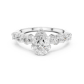 IGI Certified 1 Carat Pear Cut Lab Grown Diamond Wedding Ring
