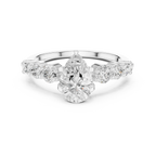 IGI Certified 1 Carat Pear Cut Lab Grown Diamond Wedding Ring