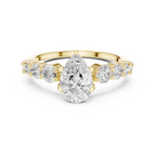 IGI Certified 1 Carat Pear Cut Lab Grown Diamond Wedding Ring