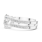 1.57 CTW Split Shank Double Pave Pear 14K Gold Moissanite Diamond Engagement Ring