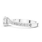 Round 1.43 CTW Shared Prong 10K White Gold VVS1 Lab Diamond Engagement Ring
