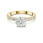 Round 1.43 CTW Shared Prong 10K White Gold VVS1 Lab Diamond Engagement Ring