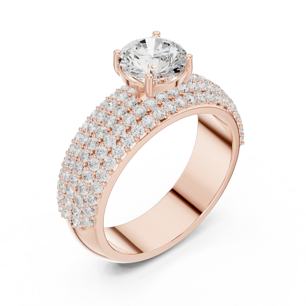 1.94 CTW Round F Color Lab Grown 10K Gold Wedding Ring - IGI Certified