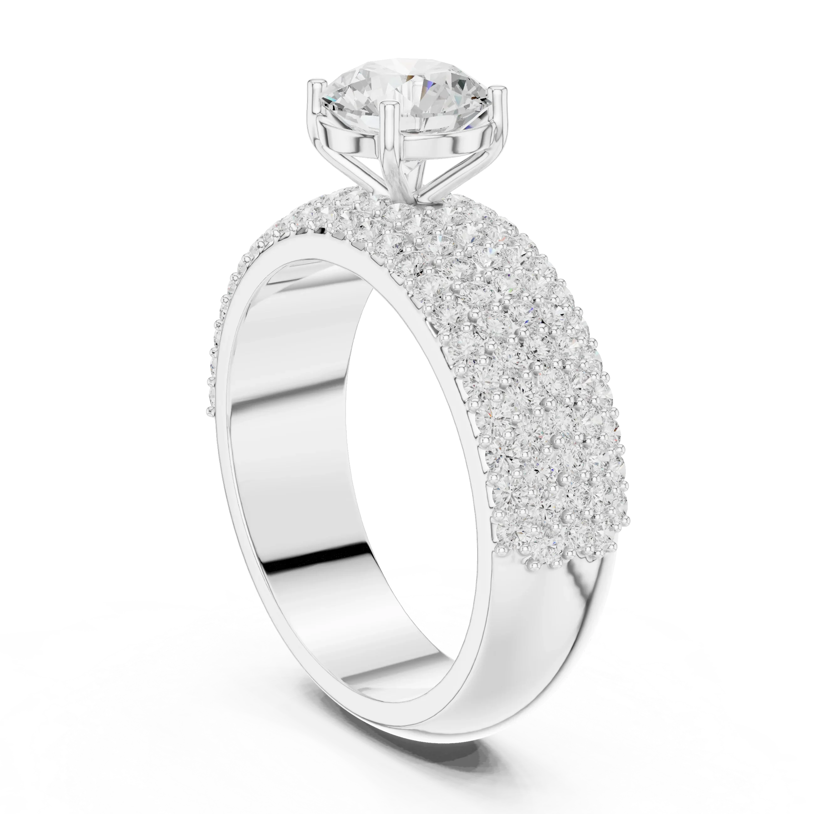 1.94 CTW Round F Color Lab Grown 10K Gold Wedding Ring - IGI Certified