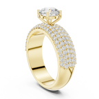 1.94 CTW Round F Color Lab Grown 10K Gold Wedding Ring - IGI Certified