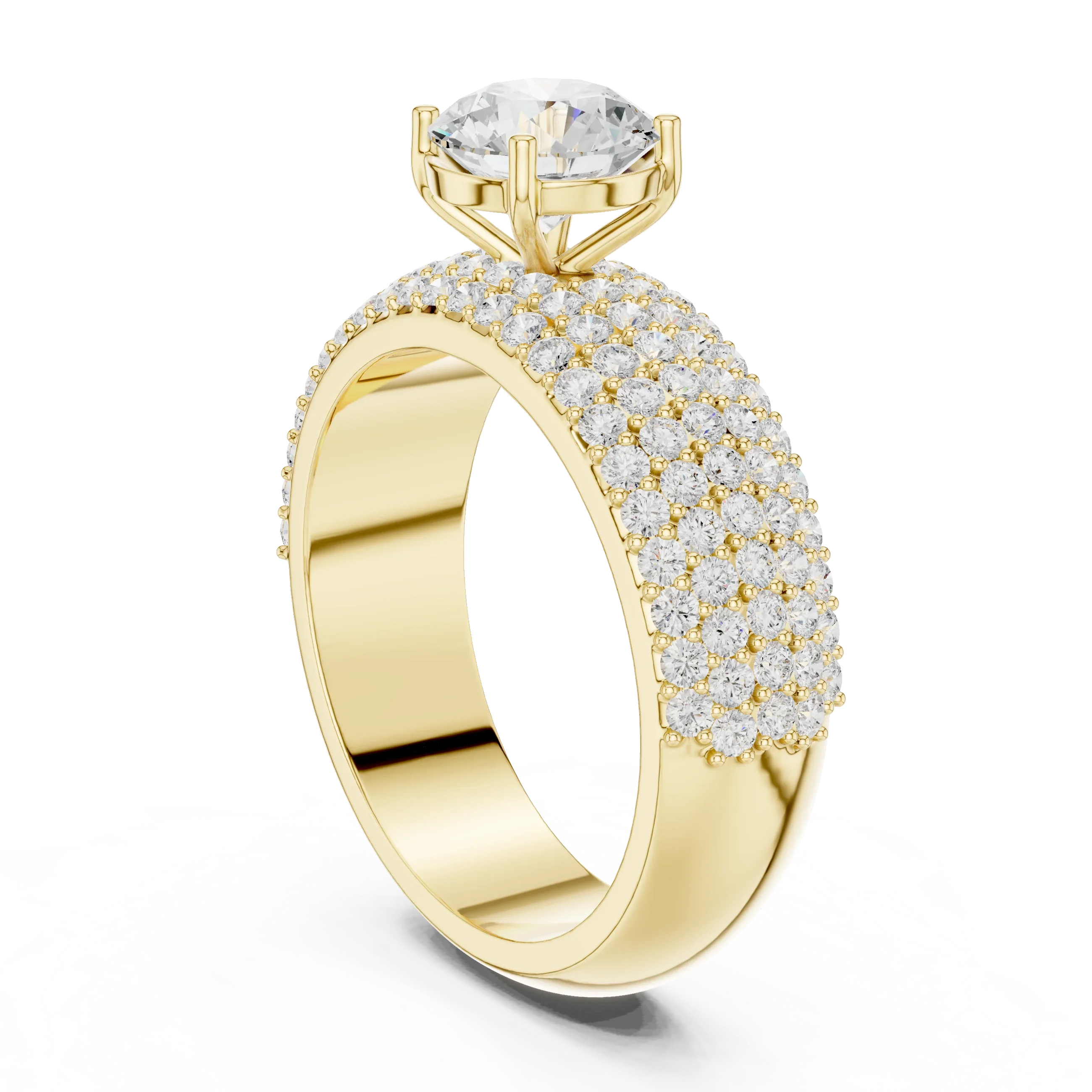 1.94 CTW Round F Color Lab Grown 10K Gold Wedding Ring - IGI Certified