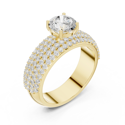 1.94 CTW Round F Color Lab Grown 10K Gold Wedding Ring - IGI Certified