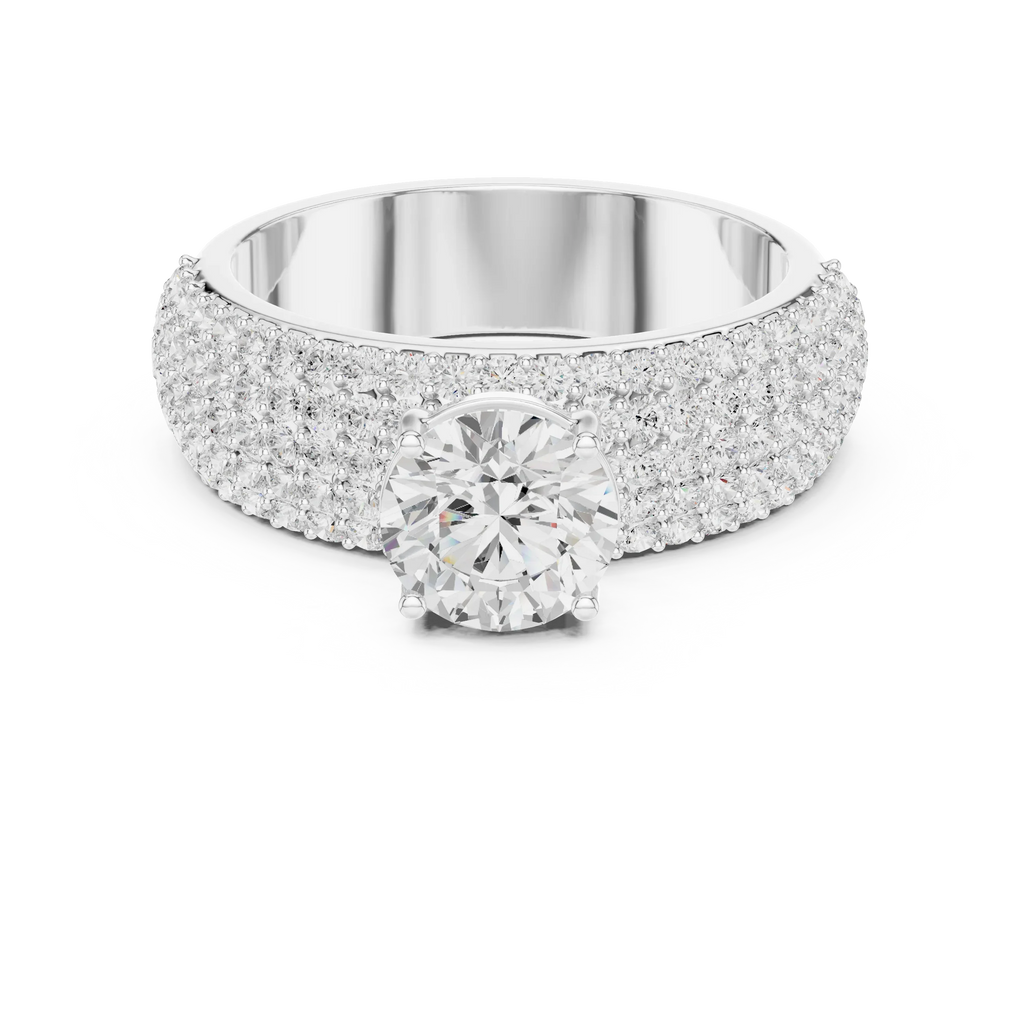 1.94 CTW Round F Color Lab Grown 10K Gold Wedding Ring - IGI Certified